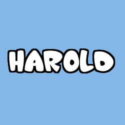 Coloriage prénom HAROLD