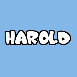 Coloriage pr&eacute;nom HAROLD