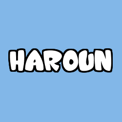 Coloriage prénom HAROUN