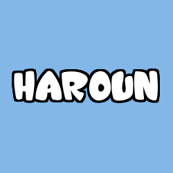 Coloriage pr&eacute;nom HAROUN