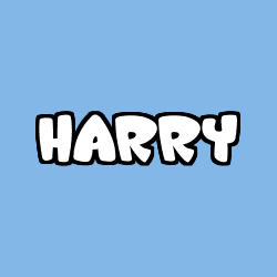 Coloriage pr&eacute;nom HARRY
