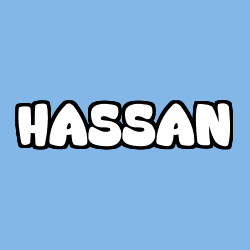 Coloriage prénom HASSAN