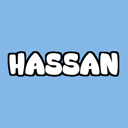 Coloriage pr&eacute;nom HASSAN