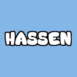 Coloriage pr&eacute;nom HASSEN