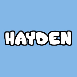 Coloriage pr&eacute;nom HAYDEN