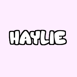 Coloriage prénom HAYLIE