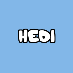 Coloriage prénom HEDI