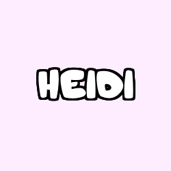 Coloriage prénom HEIDI