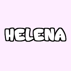 Coloriage prénom HELENA