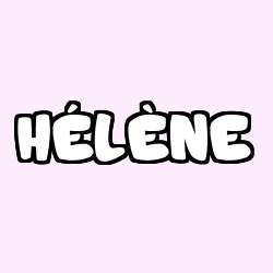 Coloriage pr&eacute;nom H&Eacute;L&Egrave;NE