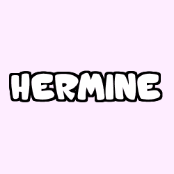 Coloriage prénom HERMINE