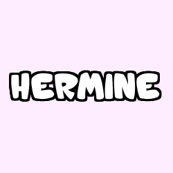 Coloriage pr&eacute;nom HERMINE