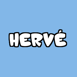 Coloriage pr&eacute;nom HERV&Eacute;