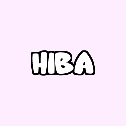 Coloriage prénom HIBA