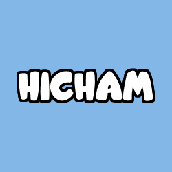 Coloriage prénom HICHAM