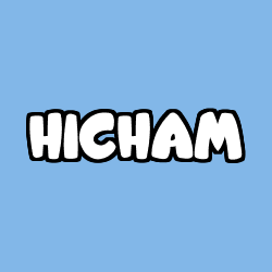 Coloriage pr&eacute;nom HICHAM
