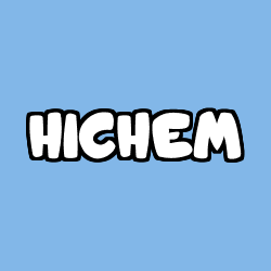 Coloriage prénom HICHEM