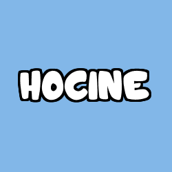 Coloriage pr&eacute;nom HOCINE