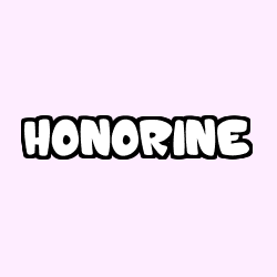 Coloriage prénom HONORINE