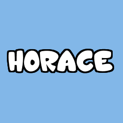 Coloriage pr&eacute;nom HORACE