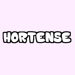 Coloriage prénom HORTENSE