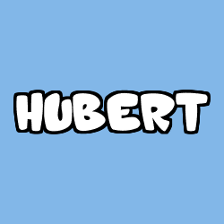Coloriage pr&eacute;nom HUBERT