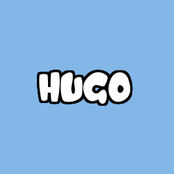 Coloriage pr&eacute;nom HUGO