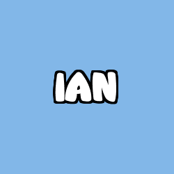 Coloriage prénom IAN