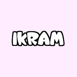 Coloriage prénom IKRAM