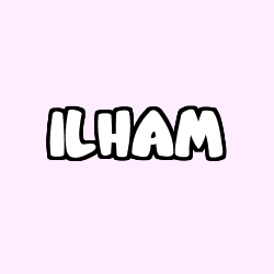 Coloriage prénom ILHAM