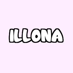 Coloriage prénom ILLONA
