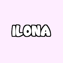 Coloriage prénom ILONA