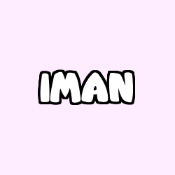 Coloriage pr&eacute;nom IMAN