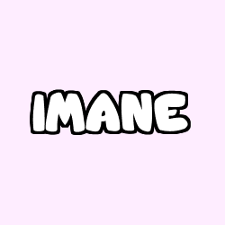 Coloriage pr&eacute;nom IMANE