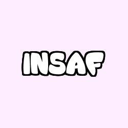 Coloriage prénom INSAF