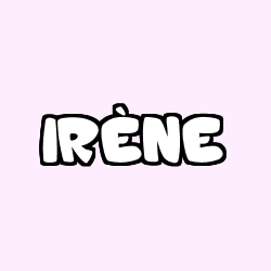 Coloriage pr&eacute;nom IR&Egrave;NE