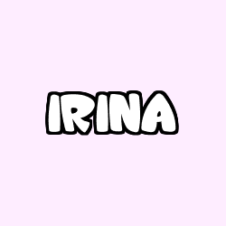 Coloriage pr&eacute;nom IRINA
