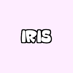 Coloriage prénom IRIS