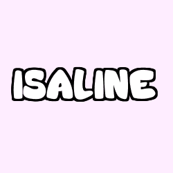 Coloriage pr&eacute;nom ISALINE
