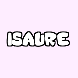Coloriage prénom ISAURE