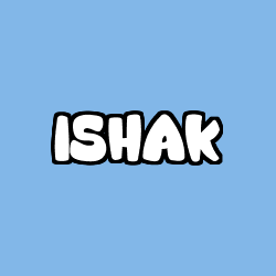 Coloriage prénom ISHAK