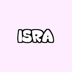 Coloriage prénom ISRA