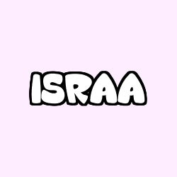 Coloriage pr&eacute;nom ISRAA