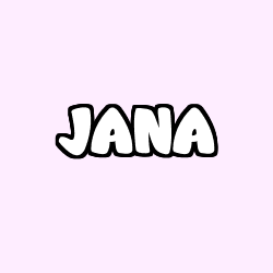Coloriage prénom JANA