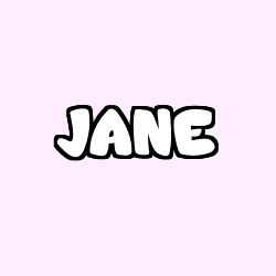 Coloriage prénom JANE