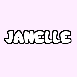 Coloriage prénom JANELLE
