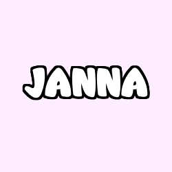Coloriage prénom JANNA