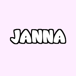 Coloriage pr&eacute;nom JANNA
