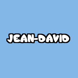 Coloriage prénom JEAN-DAVID