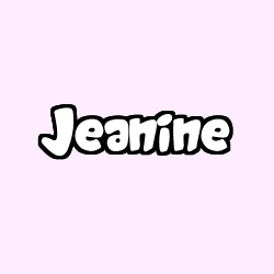 Coloriage prénom Jeanine